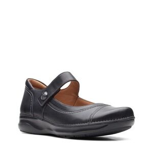 Clarks Unstructured Appley Walk Black Leather Mary Jane Shoes NEW 8 W